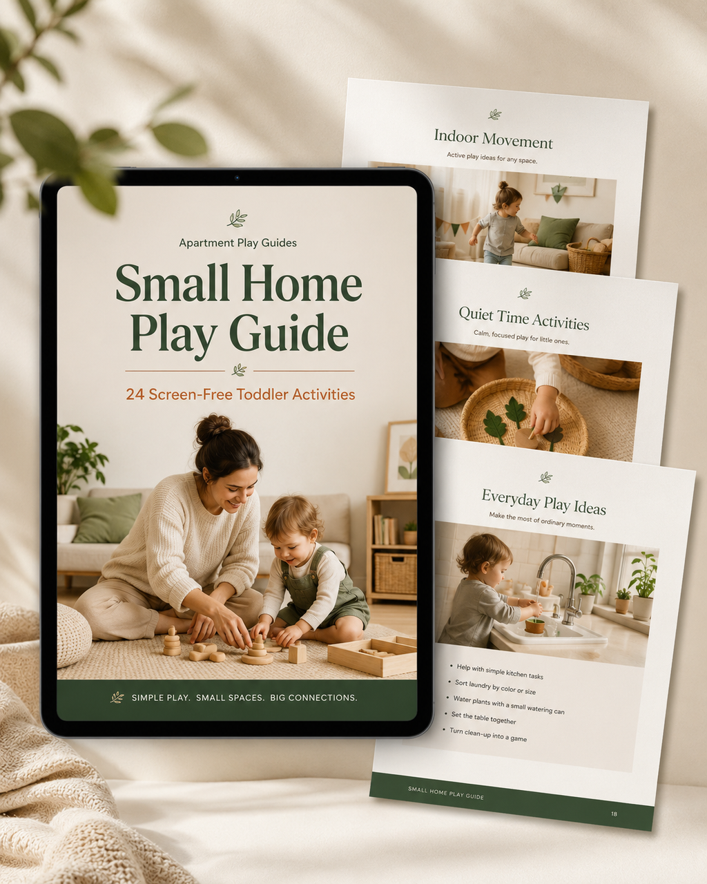Small Home Play Guide — 24 Screen-Free Toddler Activities (Created by someone who’s been there)