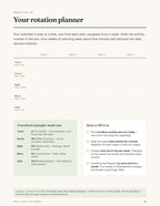 The four-week rotation planner